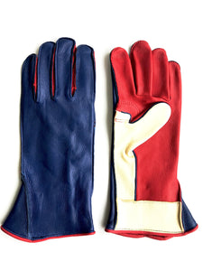 1RM Bull Riding Glove in Red, White, Blue, Natural