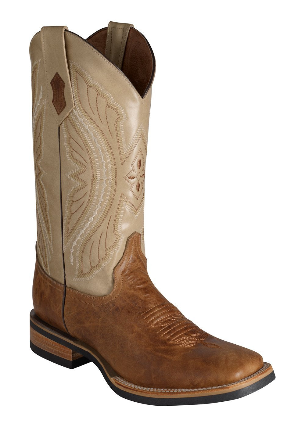 Ferrini Men's Kangaroo Antique Saddle Tan S-Toe