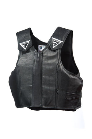 Black Leather 2030 Phoenix Pro Max Youth Rodeo Vest