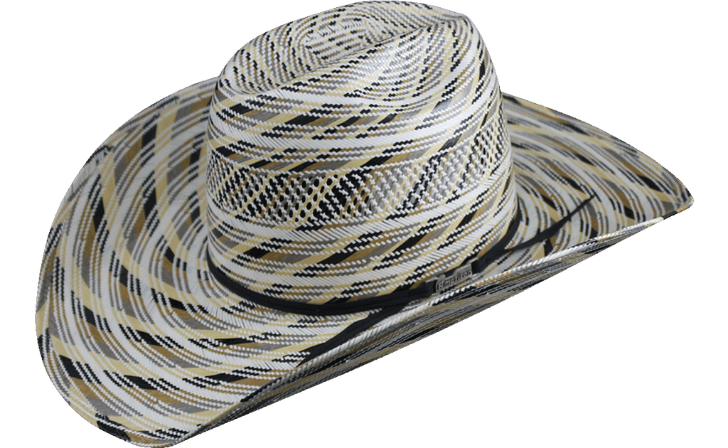 American Hat Co 5600 Fancy Vent Fancy Weave Straw Hat - Multi Color