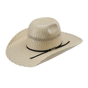 American Hat Co 15˜… Swirl Vented Straw Hat - Tan/White