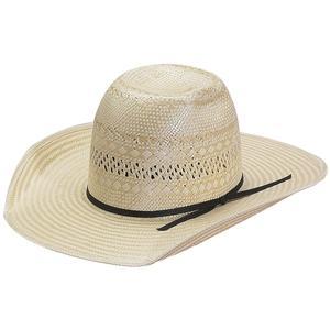 American Hat Co 845 Poli Rope Fancy Weave Neck Vented Straw Hat