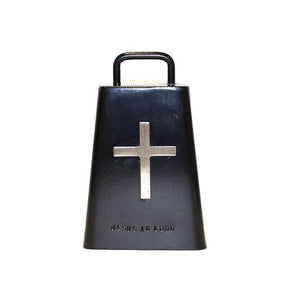 Black Bull Bell with Cross Large