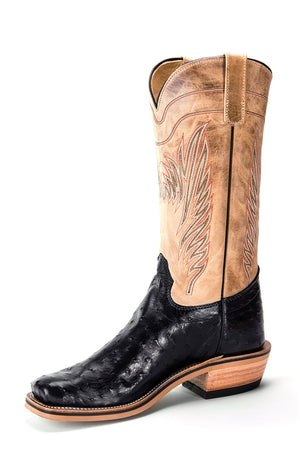 Olathe Adult Boots - EX4 Vamp Classic Cowboy Midnight Black and Crème