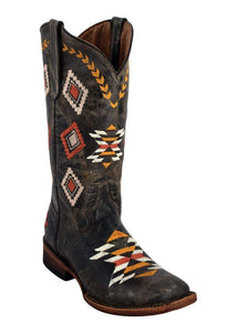 Ferrini Ladies Arrowhead Distressed Chocolate S-Toe