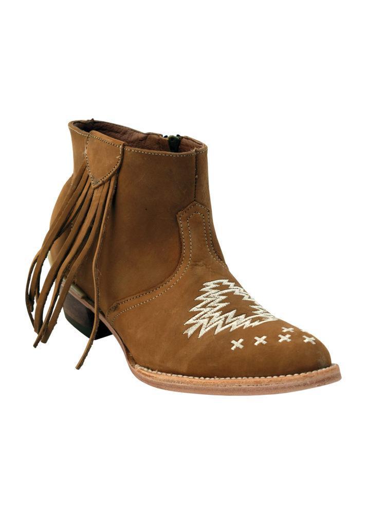 Ferrini Ladies Bootie Tan R-Toe
