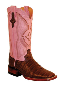 Ferrini Ladies Caiman Belly Chocolate S-Toe