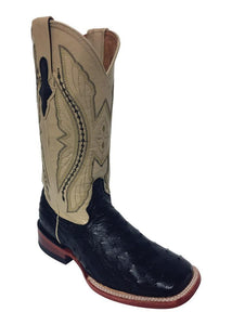 Ferrini Ladies Full Quill Ostrich Black S-Toe