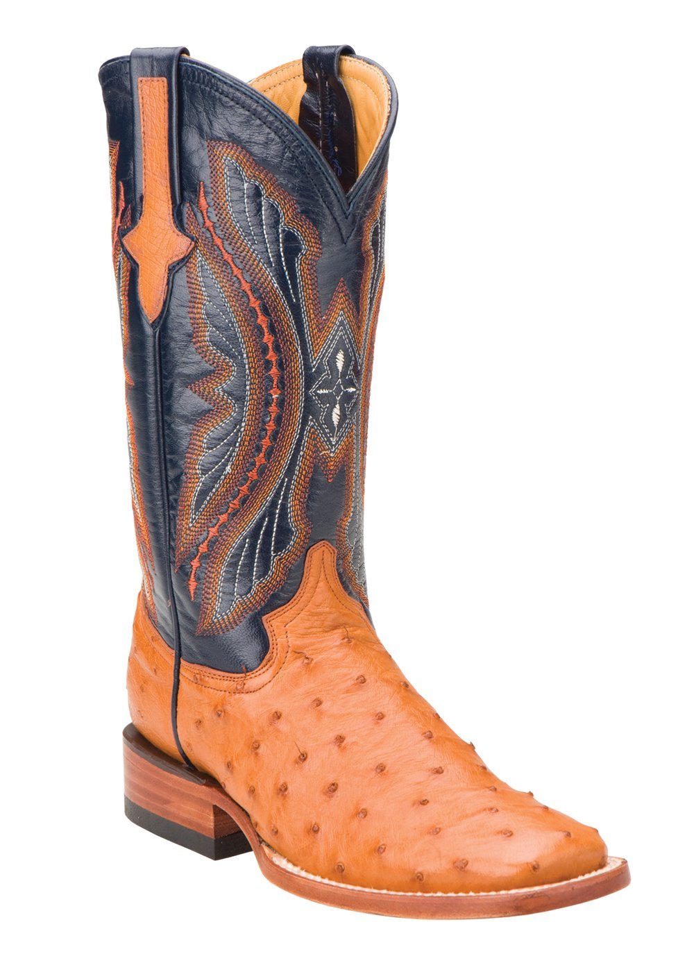 Ferrini Ladies Full Quill Ostrich Cognac S-Toe