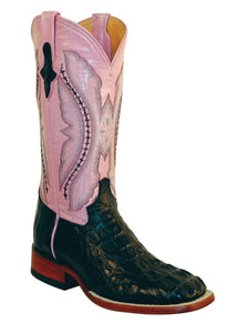 Ferrini Ladies Caiman Hornback Black S-Toe