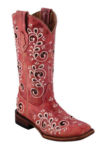 Ferrini Ladies Rockin Cowgirl Red S-Toe