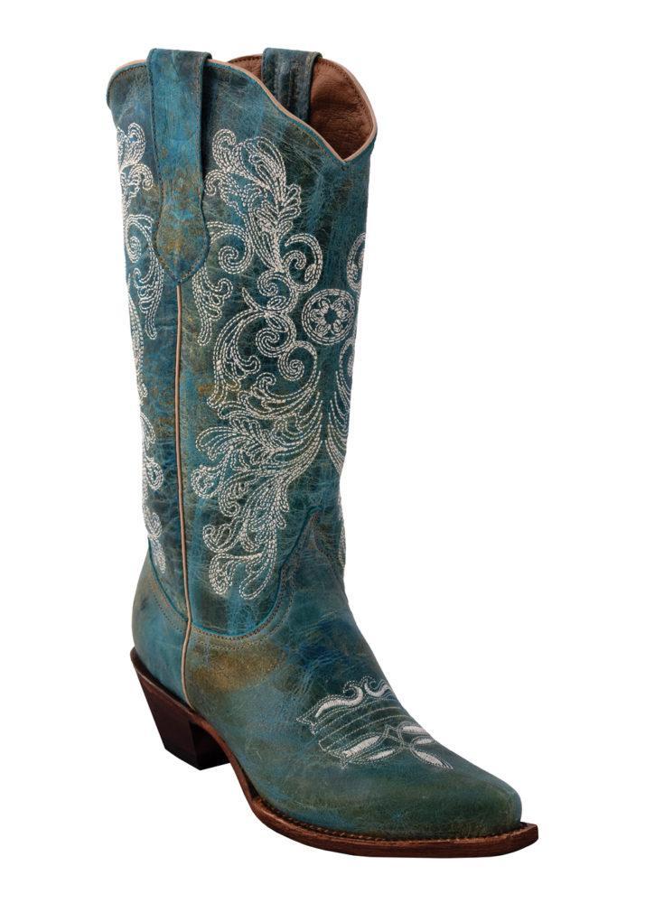 Ferrini Ladies Southern Charm Turquoise V-Toe