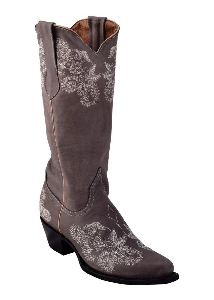 Ferrini Ladies Southern Lace Grey V-Toe