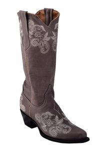Ferrini Ladies Southern Lace Grey V-Toe