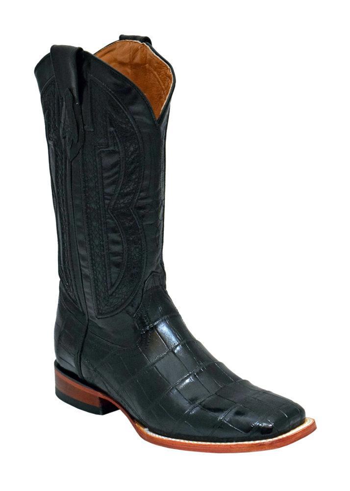 Ferrini Men's Genuine Gator Belly Black S-Toe