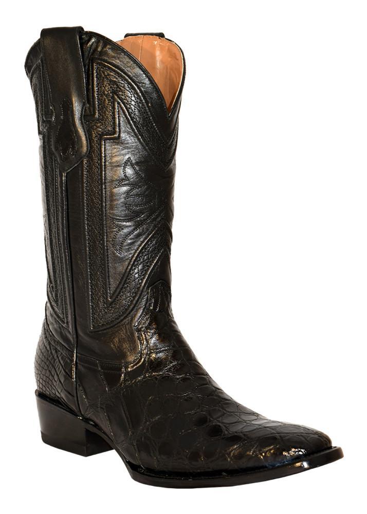 Ferrini Men's Genuine Gator Belly Black F-Toe