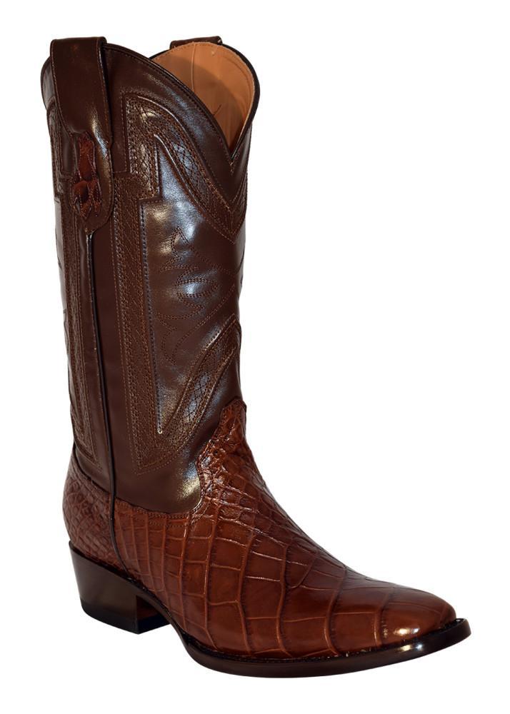Ferrini Men's Genuine Gator Belly Chocolate F-Toe