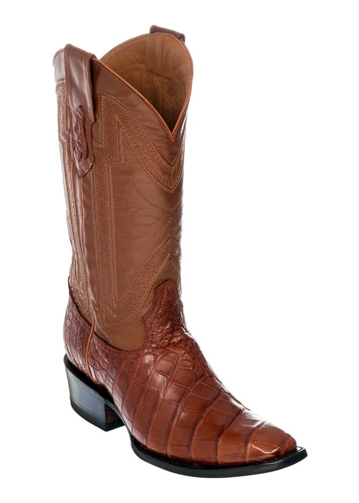 Ferrini Men's Genuine Gator Belly Cognac D-Toe