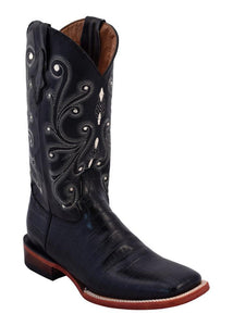 Ferrini Men's Gator Belly Print Black S-Toe