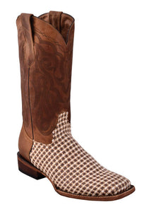 Ferrini Men's Basket Weave Brown S-Toe