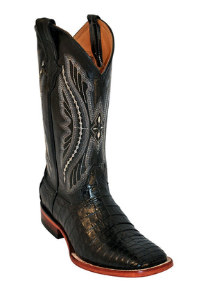 Ferrini Men's Caiman Belly Black S-Toe