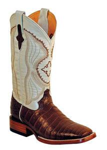 Ferrini Men's Caiman Belly Chocolate S-Toe