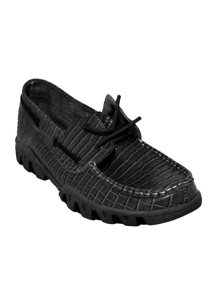 Ferrini Men's Croc Print Loafer Black