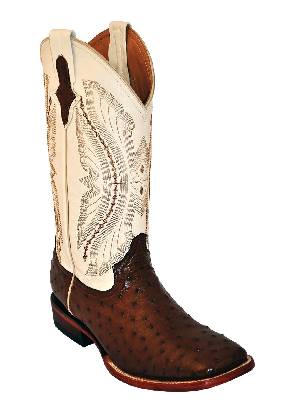 Ferrini Men's Full Quill Ostrich Kangaroo S-Toe