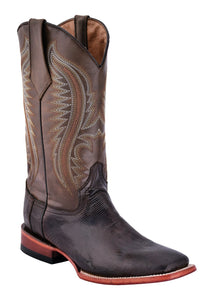 Ferrini Men's Lizard Belly Chocolate S-Toe