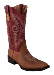 Ferrini Men's Roughrider Distressed Brown S-Toe