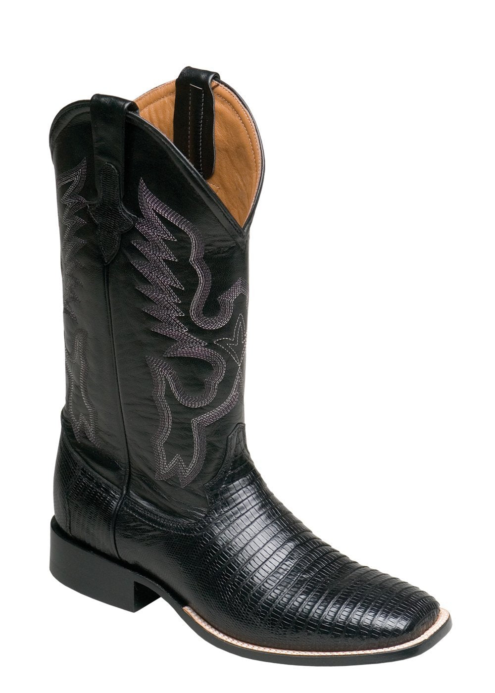Ferrini Men's Teju Lizard Black S-Toe