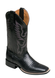 Ferrini Men's Teju Lizard Black S-Toe