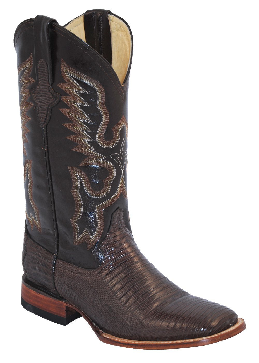 Ferrini Men's Teju Lizard Chocolate S-Toe