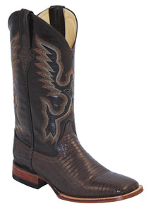 Ferrini Men's Teju Lizard Chocolate S-Toe