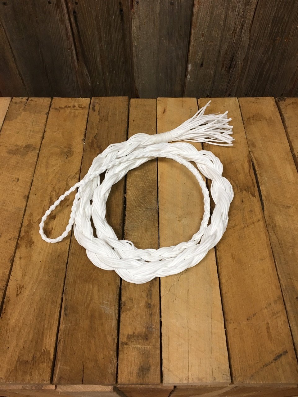 Junior Poly Saddle Bronc Rein White