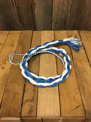 Junior Poly Saddle Bronc Rein Blue and White