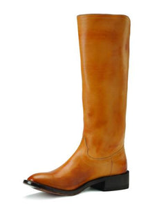 Olathe Adult Boots - PB3 Vamp Burnished Tan Latigo with 18" Top