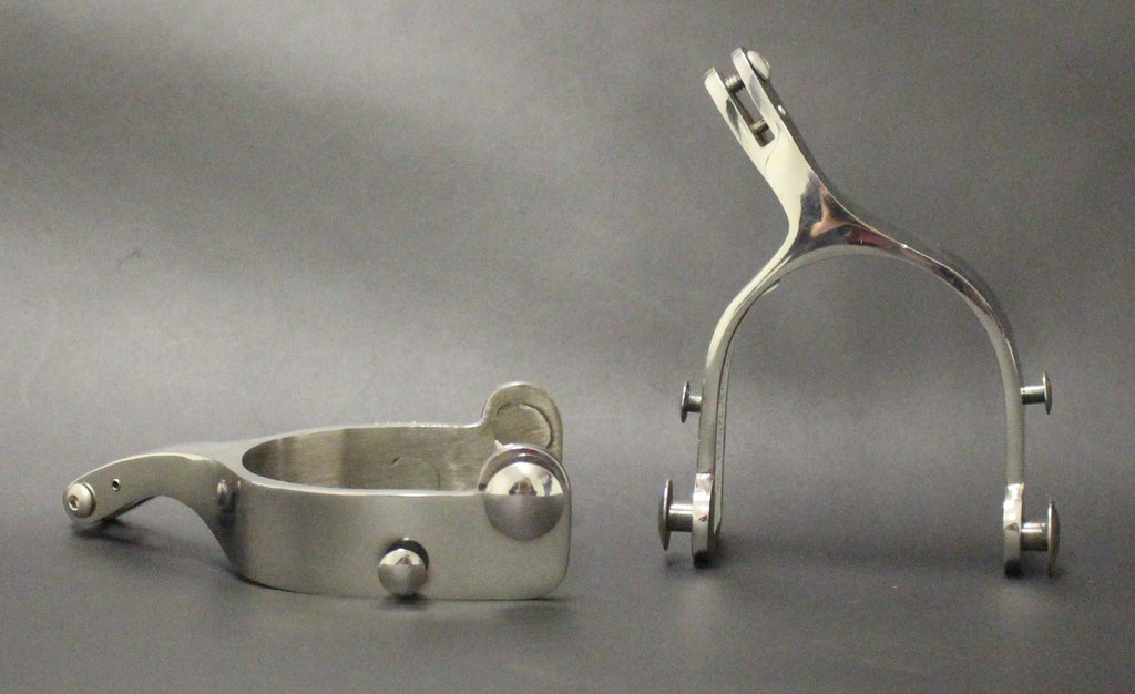 Custom Stainless Steel Bull Riding Spurs